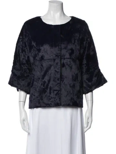 Pre-owned Rachel Comey Faux Fur Jacket In Blue