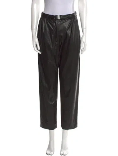 Pre-owned Rachel Comey Faux Leather Straight Leg Pants In Black