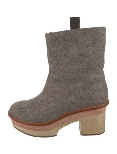 Pre-owned Rachel Comey Felt Boots In Grey
