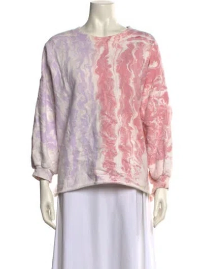 Pre-owned Rachel Comey Floral Print Bateau Neckline Blouse In Neutral