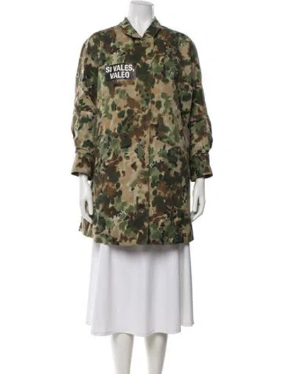 Pre-owned Rachel Comey Floral Print Evening Jacket In Green