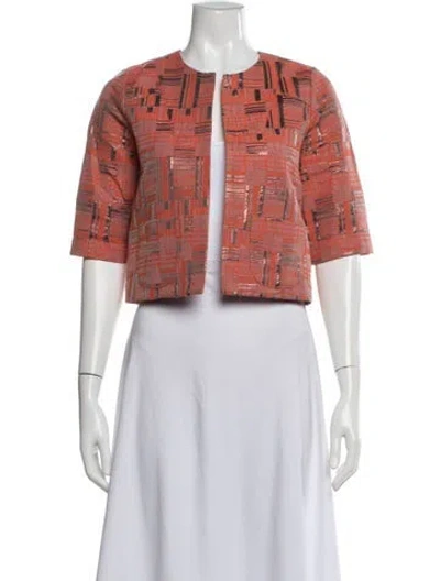Pre-owned Rachel Comey Floral Print Evening Jacket In Orange