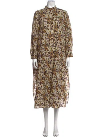 Pre-owned Rachel Comey Floral Print Long Dress In Multicolor
