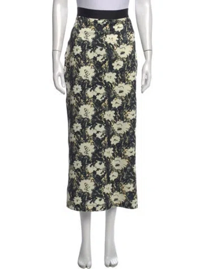 Pre-owned Rachel Comey Floral Print Long Skirt In Multicolor