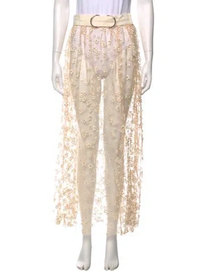 Pre-owned Rachel Comey Floral Print Long Skirt In Neutrals