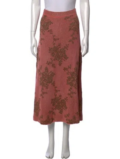 Pre-owned Rachel Comey Floral Print Long Skirt In Pink