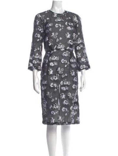 Pre-owned Rachel Comey Floral Print Midi Length Dress In Multi