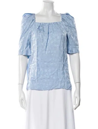 Pre-owned Rachel Comey Floral Print Square Neckline Blouse W/ Tags In Multi