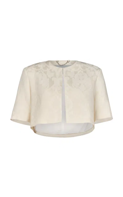Rachel Comey Garnet Cropped Jacket In White