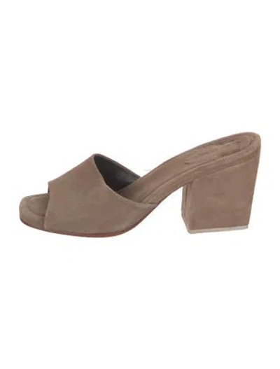 Pre-owned Rachel Comey Goat Leather Slides In Neutral
