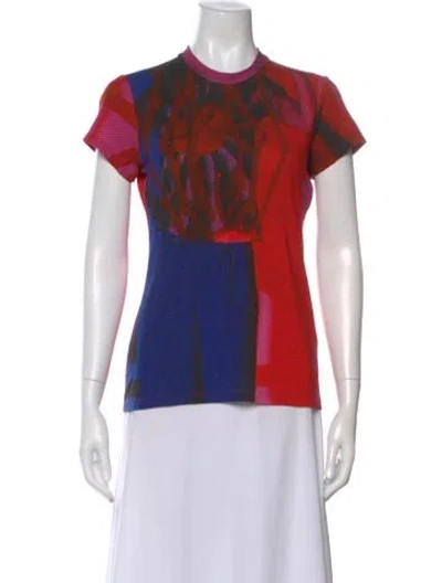 Pre-owned Rachel Comey Graphic Print Crew Neck T-shirt In Red
