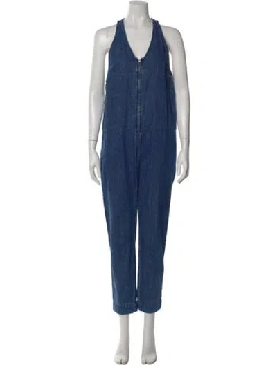 Pre-owned Rachel Comey Halterneck Jumpsuit In Blue