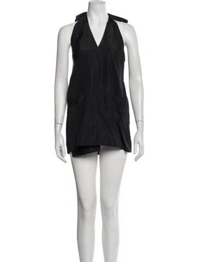 Pre-owned Rachel Comey Halterneck Mini Dress In Black