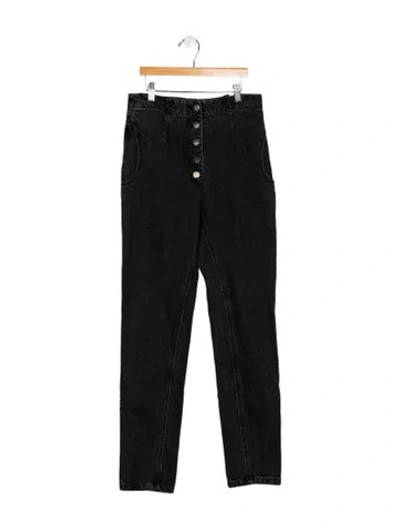 Pre-owned Rachel Comey High-rise Straight Leg Jeans In Black