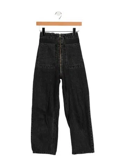 Pre-owned Rachel Comey High-rise Straight Leg Jeans In Black