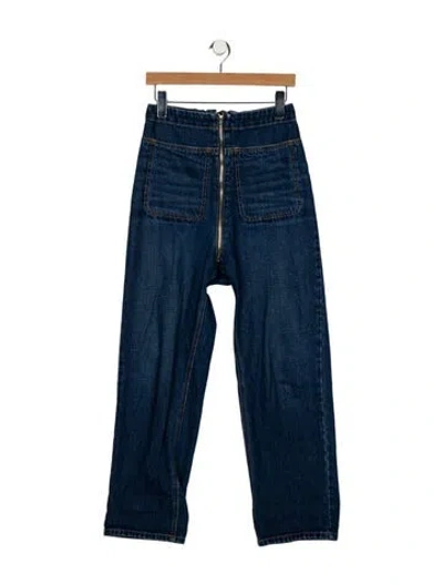 Pre-owned Rachel Comey High-rise Straight Leg Jeans In Blue