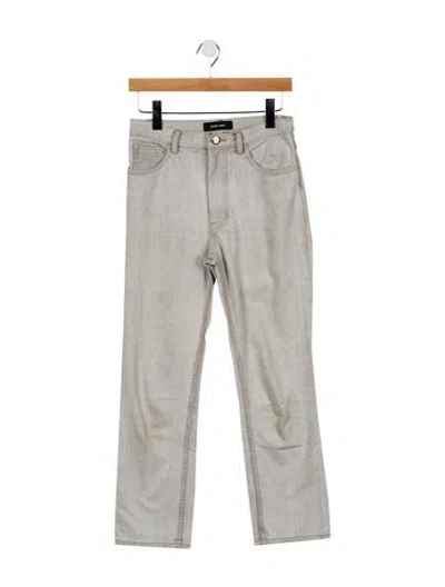 Pre-owned Rachel Comey High-rise Straight Leg Jeans In Gray