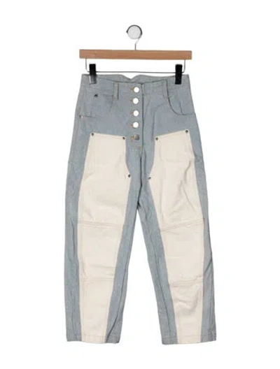 Pre-owned Rachel Comey High-rise Straight Leg Jeans In Green