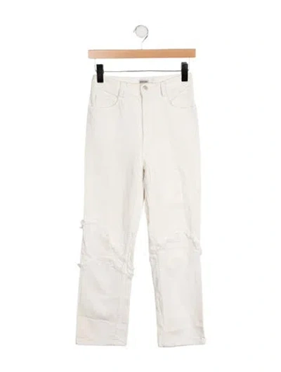 Pre-owned Rachel Comey High-rise Straight Leg Jeans In Neutral