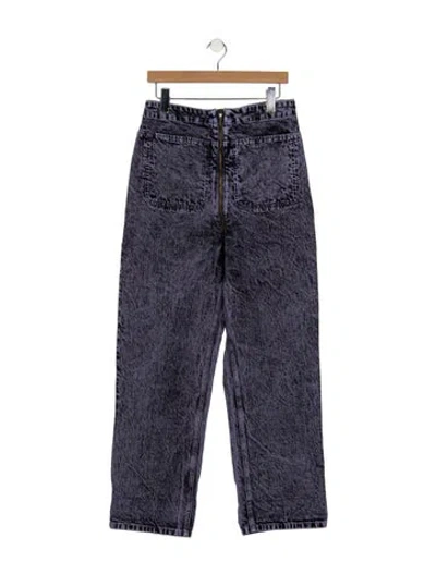 Pre-owned Rachel Comey High-rise Straight Leg Jeans In Purple
