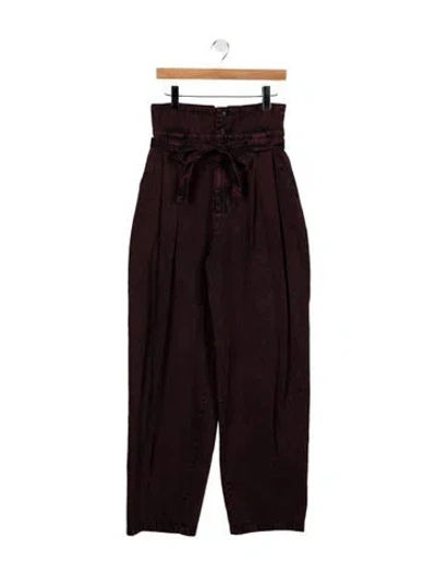 Pre-owned Rachel Comey High-rise Straight Leg Jeans W/ Tags In Burgundy
