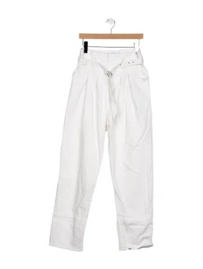 Pre-owned Rachel Comey High-rise Straight Leg Jeans In White