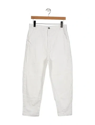 Pre-owned Rachel Comey High-rise Straight Leg Jeans In White