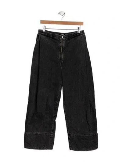 Pre-owned Rachel Comey High-rise Wide Leg Jeans In Black