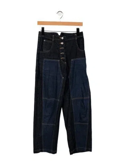 Pre-owned Rachel Comey High-rise Wide Leg Jeans In Black