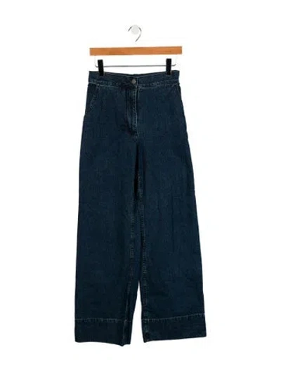 Pre-owned Rachel Comey High-rise Wide Leg Jeans In Blue