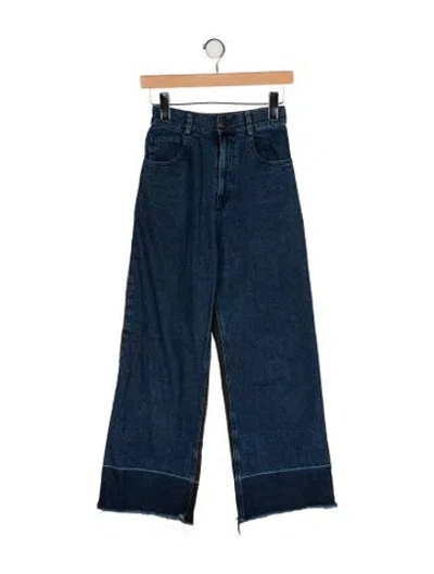 Pre-owned Rachel Comey High-rise Wide Leg Jeans In Blue