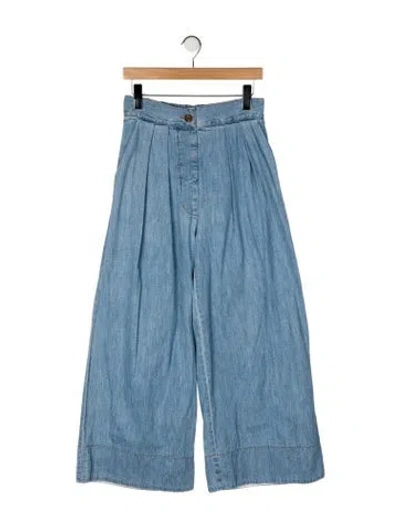 Pre-owned Rachel Comey High-rise Wide Leg Jeans In Blue