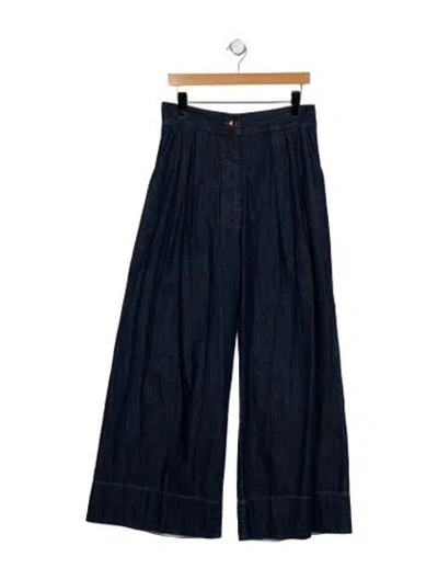 Pre-owned Rachel Comey High-rise Wide Leg Jeans In Blue