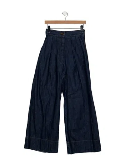 Pre-owned Rachel Comey High-rise Wide Leg Jeans In Blue