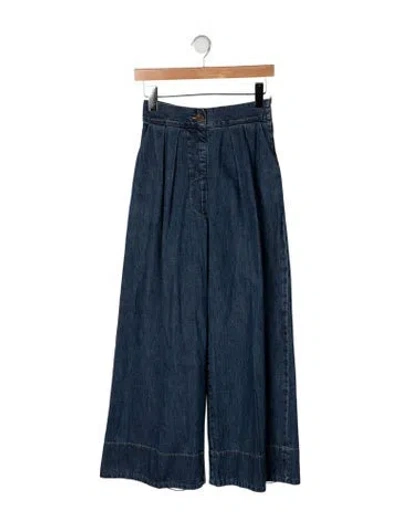 Pre-owned Rachel Comey High-rise Wide Leg Jeans In Blue