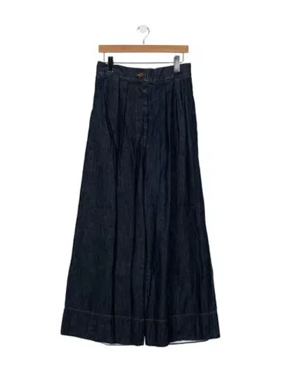 Pre-owned Rachel Comey High-rise Wide Leg Jeans In Blue