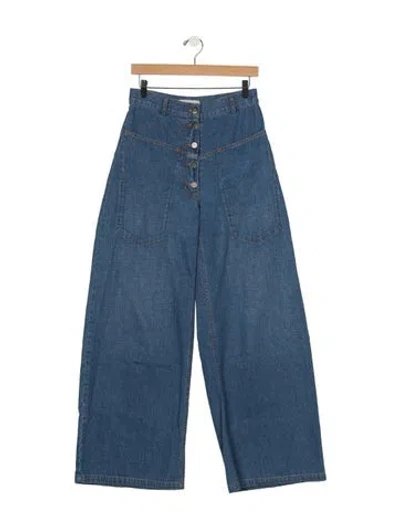 Pre-owned Rachel Comey High-rise Wide Leg Jeans In Blue