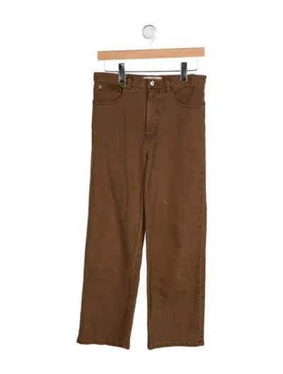 Pre-owned Rachel Comey High-rise Wide Leg Jeans In Brown