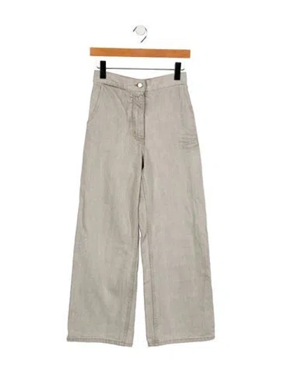 Pre-owned Rachel Comey High-rise Wide Leg Jeans In Gray