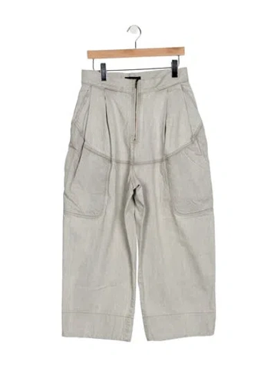 Pre-owned Rachel Comey High-rise Wide Leg Jeans In Gray