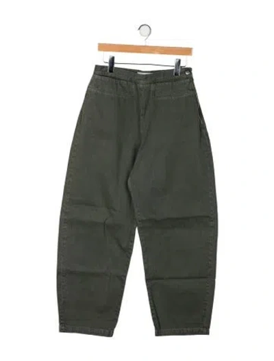 Pre-owned Rachel Comey High-rise Wide Leg Jeans In Green