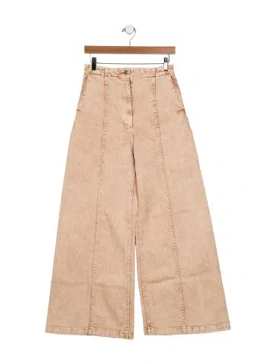 Pre-owned Rachel Comey High-rise Wide Leg Jeans In Neutral