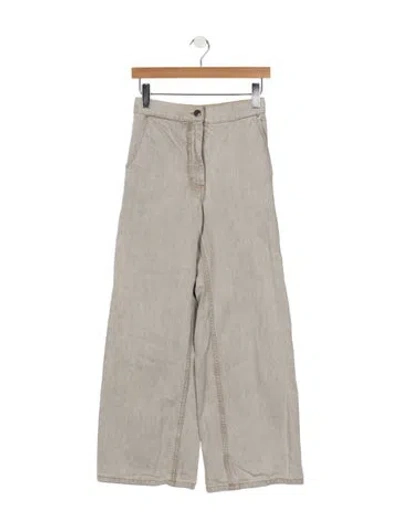 Pre-owned Rachel Comey High-rise Wide Leg Jeans In Neutrals
