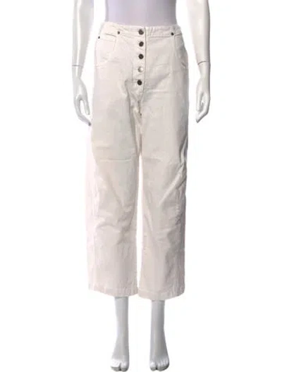 Pre-owned Rachel Comey High-rise Wide Leg Jeans In Neutrals