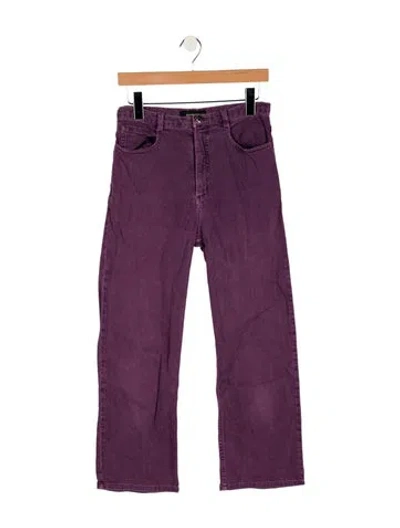 Pre-owned Rachel Comey High-rise Wide Leg Jeans In Purple