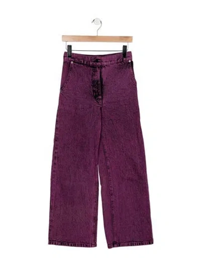 Pre-owned Rachel Comey High-rise Wide Leg Jeans In Purple