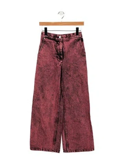 Pre-owned Rachel Comey High-rise Wide Leg Jeans In Red