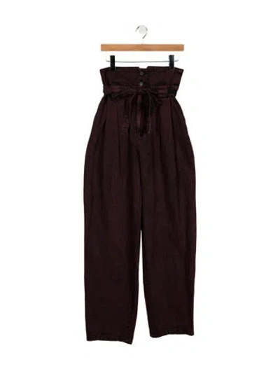 Pre-owned Rachel Comey High-rise Wide Leg Jeans W/ Tags In Burgundy
