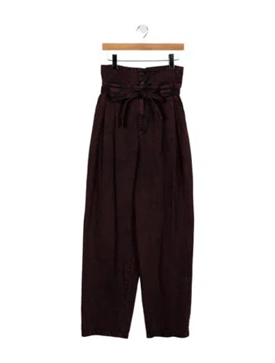Pre-owned Rachel Comey High-rise Wide Leg Jeans W/ Tags In Burgundy