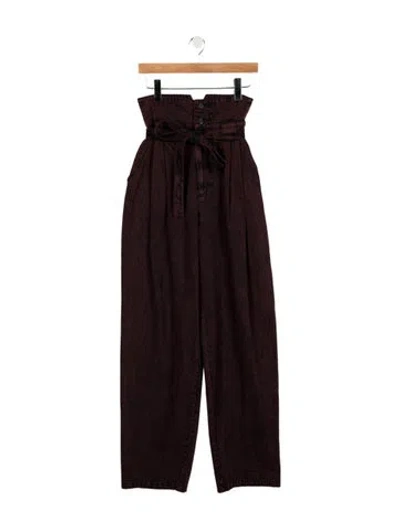 Pre-owned Rachel Comey High-rise Wide Leg Jeans W/ Tags In Burgundy
